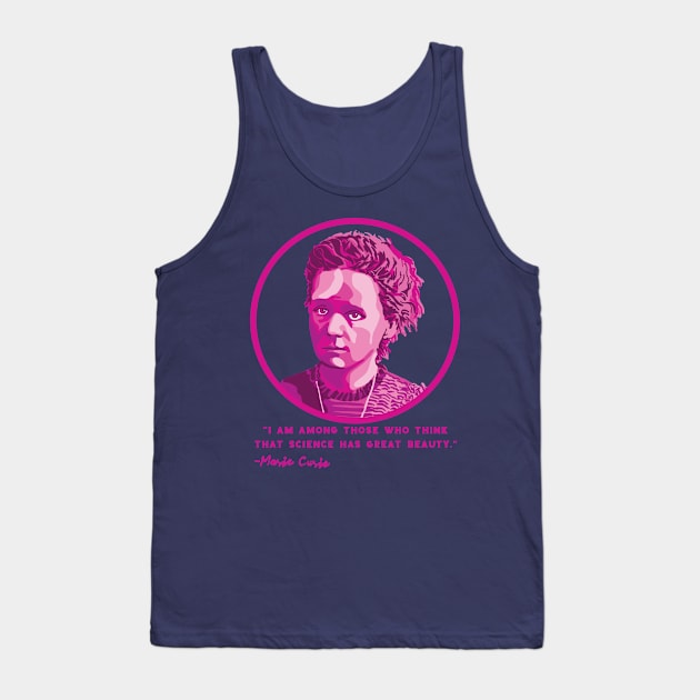 Marie Curie Portrait Tank Top by Slightly Unhinged